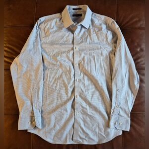 Banana Republic Standard Fit Cotton Button-Down Dress Shirt Sz M Light Blue